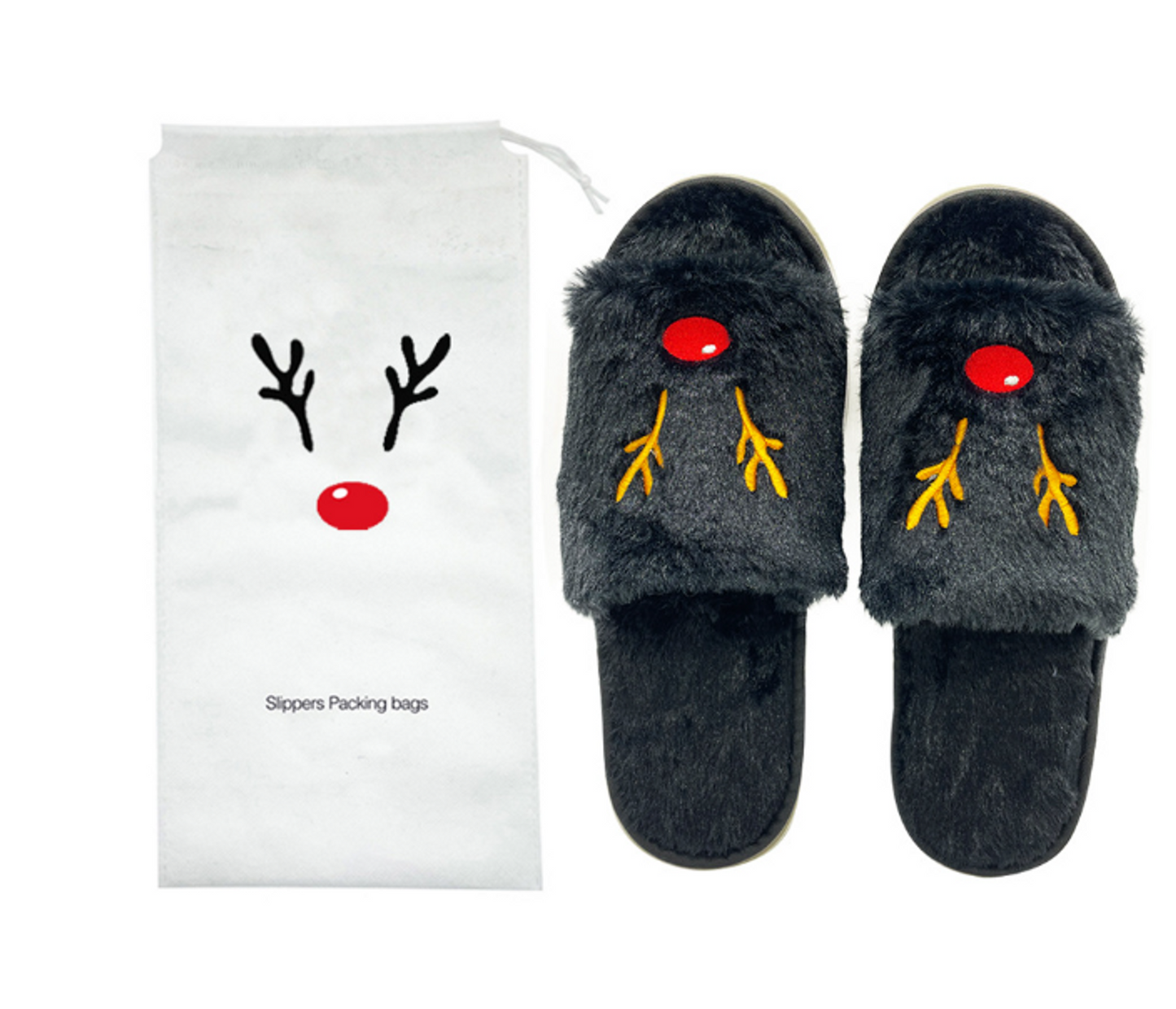 Winter Holiday Plush Slippers