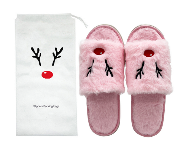 Winter Holiday Plush Slippers