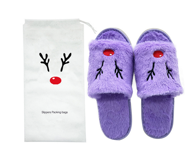 Winter Holiday Plush Slippers
