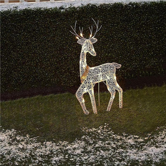 Christmas Iron Deer LED Light