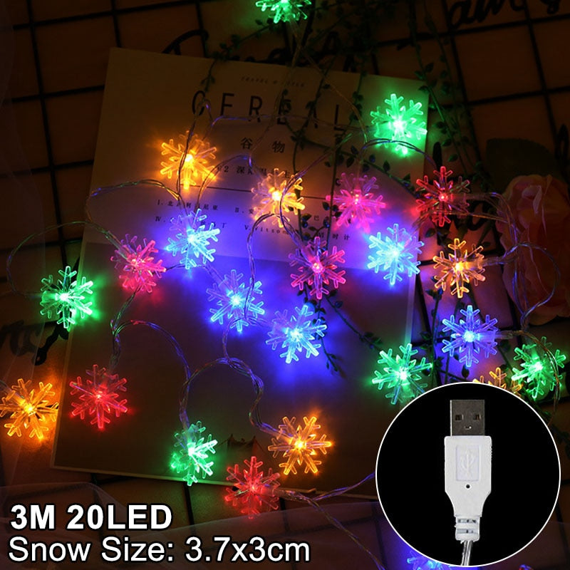 Snowflake LED Christmas Hanging Lights