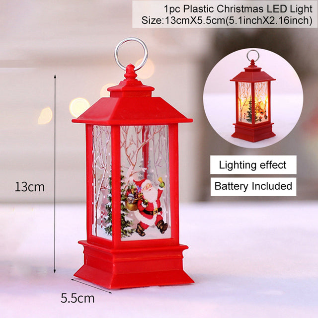 Painted Christmas Lantern Light