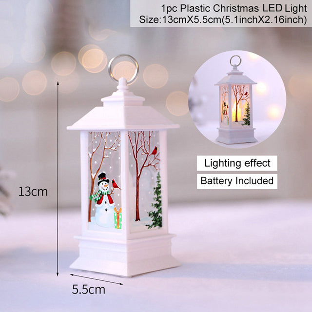 Painted Christmas Lantern Light