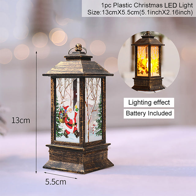 Painted Christmas Lantern Light