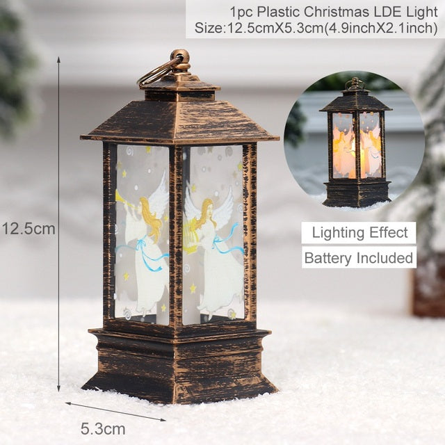 Painted Christmas Lantern Light