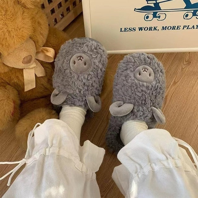 Fuzzy Animal Slippers