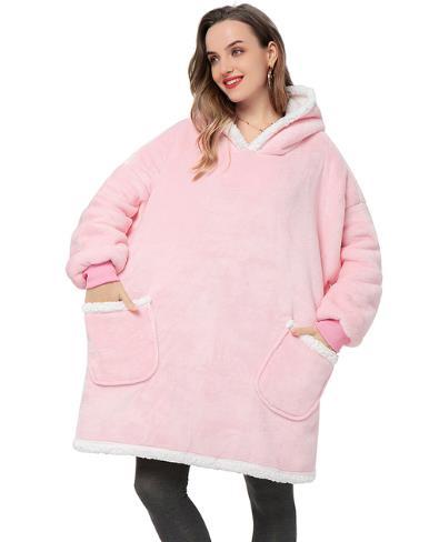 Soft Plush Hooded Fleece Blanket