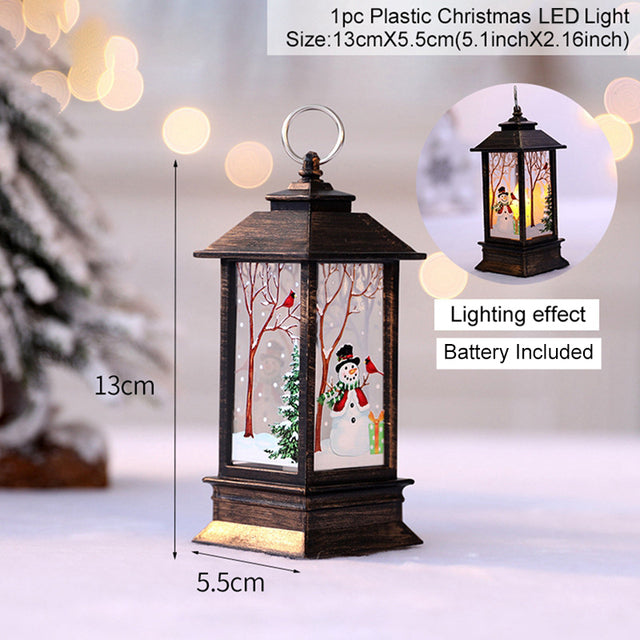 Painted Christmas Lantern Light