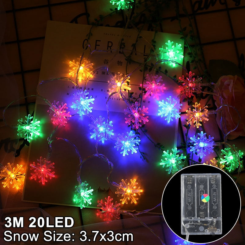 Snowflake LED Christmas Hanging Lights