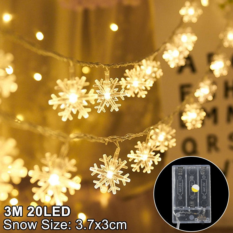 Snowflake LED Christmas Hanging Lights