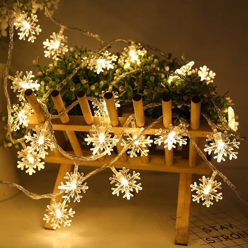 Snowflake LED Christmas Hanging Lights