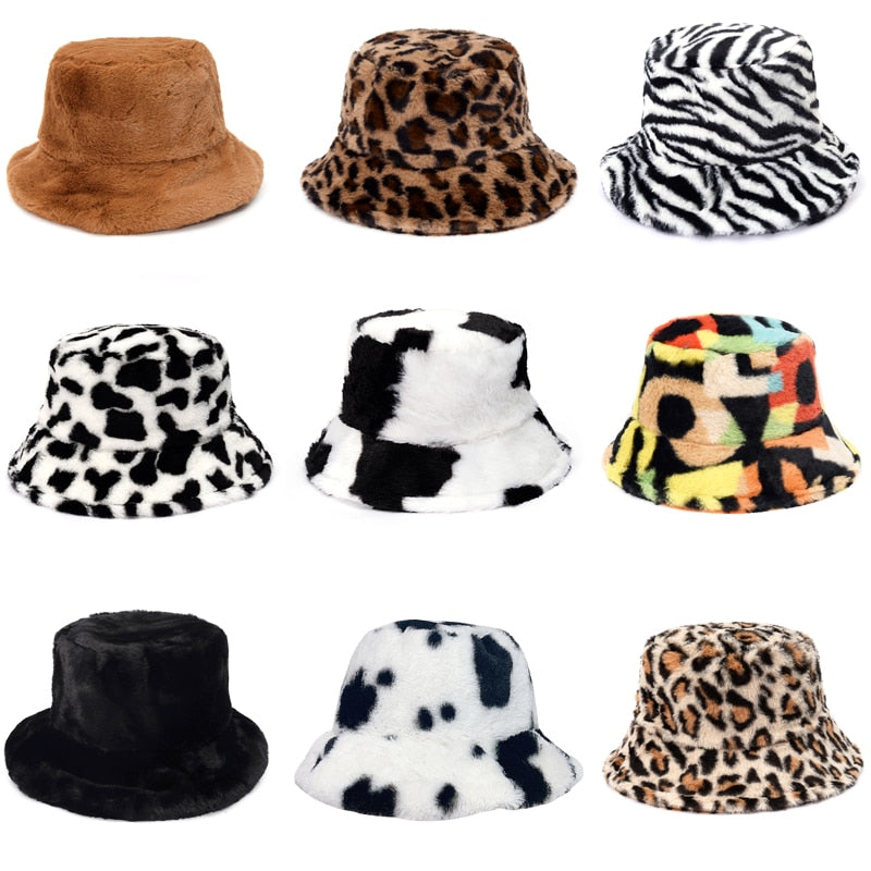 Fluffy Winter Bucket Hats