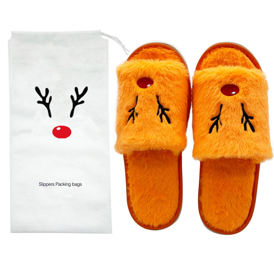 Winter Holiday Plush Slippers