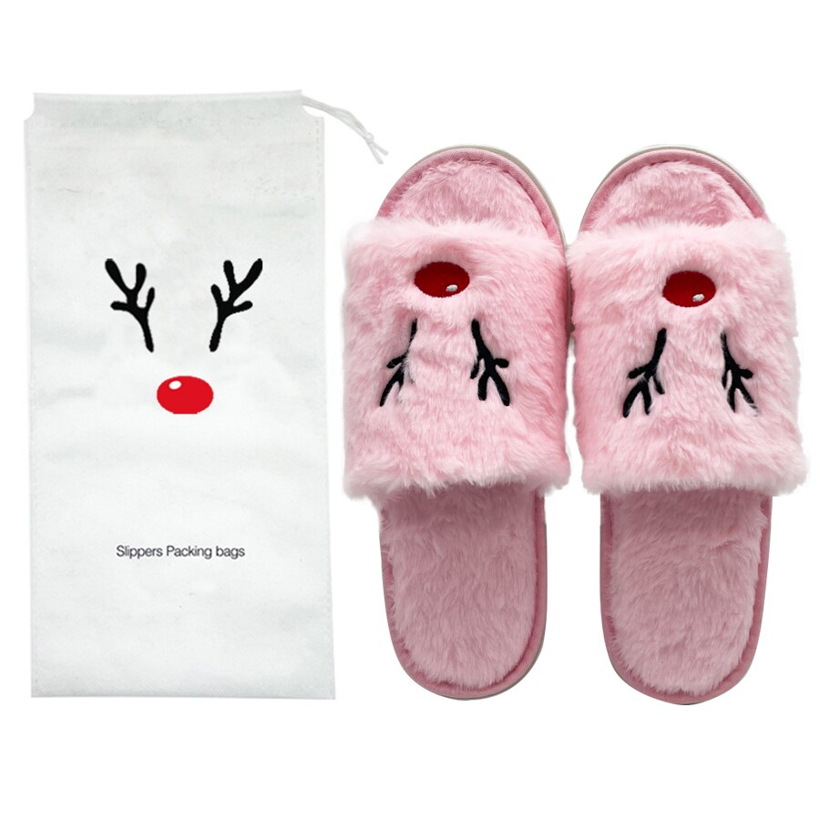 Winter Holiday Plush Slippers