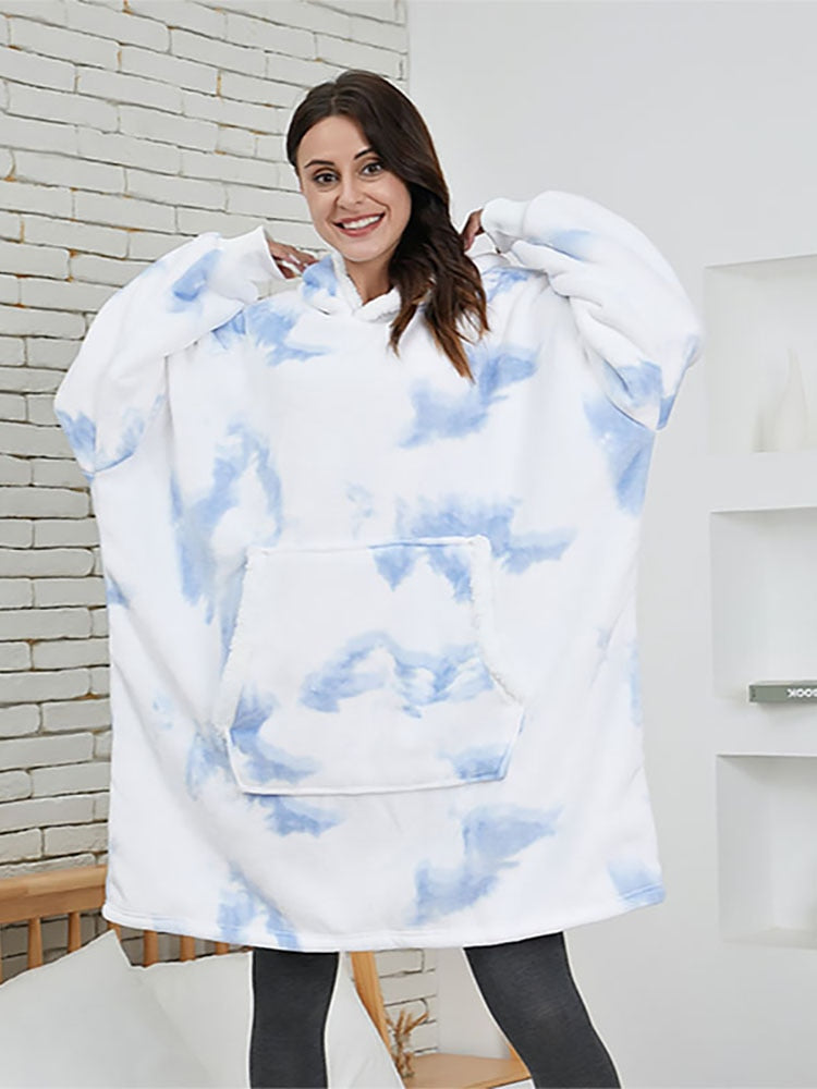 Soft Plush Hooded Fleece Blanket